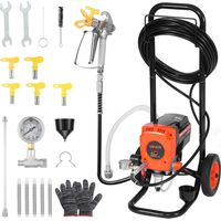 VEVOR Pulverisateur de Peinture sans Air sur Pied, Systeme de Pulverisation de Peinture 900 W, 3300 PSI, avec Chariot, Brosse, Tuyau, Rallonge, Buses, pour Deco Interieure Fournitures Clotures