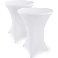 Lot de 2 housses extensibles pour tables hautes - Housses élégantes pour tables hautes de style bistro.