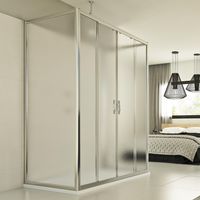 Schiebeduschkabine 3-seitig h Strukturglas 198 mod. Young Trio 2 Türen 70x170x70 cm