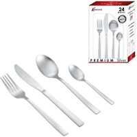 Set de couverts premium argenté 24 pièces Kasaviva