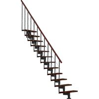 Minka Mittelholmtreppe Style 35 - 304cm Geschosshöhe Walnuss Schwarz
