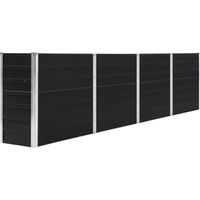 Vidaxl – Jardinière rectangulaire 320x40x77 cm en acier galvanisé – Design stable et durable – Bord replié pour sécurité – Pour balcon et terrasse