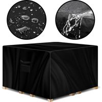 Gracious Gardens Waterproof Outdoor Patio Furniture Cover UV Resistant Heavy Duty Oxford Fabric - Square - 150 x 150 x 75cm