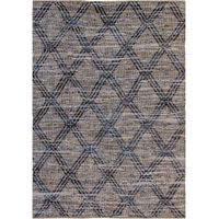 VIVARAISE - Tapis intérieur Amaya en denim et chanvre - 160 x 230 cm - Bleu Navy