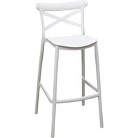 Pompei White Stool - Modern Design Stackable Polypropylene
