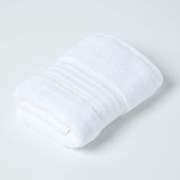 HOMESCAPES Zero Twist-Handtuch Supima-Baumwolle, weiß
