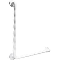 AKW 1600 Series 90 Degree Angled Grab Rail 600mm Length x 32mm Diameter White