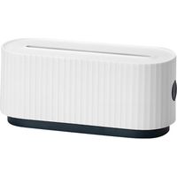VURAHOME - Boite De Gestion De Cables Avec Couvercle De Support De Telephone Organisateur De Fil De Bureau Multiprises Protecteur De Cordon, Blanc - Blanc