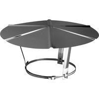 Poujoulat – Chapeau réglable en inox pour fumisterie – Polycombustible gaz, fioul, bois, charbon – Réglable de 140 à 200 mm