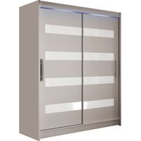 Armoire Closico Camera IV, Cachemire, 200x150x58cm, Portes d'armoire: Coulissantes, Nombre d'étagères: 5, LED: Disponible