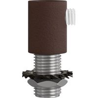 Elementos para crear luminaria Creative Cables 2 abrazaderas metálicas cilíndricas negras