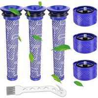 FENOPLASTICAFiltre pour Dyson,filtres de Rechange aspirateur pour Dyson V6,V6 Motorhead, V6 Absolute et V6 Animal,3 pièces post HEPA-filtre et 3 pièces Pre-filtre,remplace la partie 965661-01 et 96674
