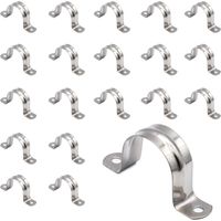 Bride De Fixation en U LOT 20 Collier De Fixation Pour Tube 25mm Cavalier Tuyau En U Collier De Serrage Métallique Tube Collier Collier Etrier, Tuyau Gaz