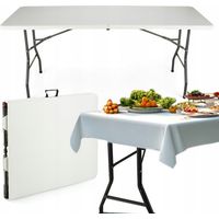 Klappbarer Cateringtisch, Gartentisch, Banketttisch, Koffertisch, 180 x 70 cm Außenfläche
