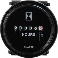 DC 6V à 80V Jauge de Compteur Horaire à quartz Ronde Minuterie Mécanique pour tracteur de pelouse Générateur de broyeur de souche Chariot élévateur ATV Motoneige Dirt Bike