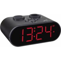 TFA-Dostmann Despertador Atómico Negro Gran Pantalla LED