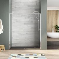 Duschfront mit Schiebetür + 1 Festteil für Nische ZURICH / 100 cm