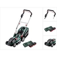 Metabo RM 36-18 LTX BL 36 Tosaerba a batteria 36 V (2x 18 V) LTX senza spazzole + 2x batteria ricaricabile da 8,0 Ah + caricabatterie