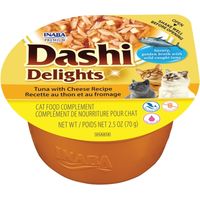 INABA DASHI DELIGHTS FRIANDISES POUR CHATS À BASE D'INGRÉDIENTS DE HAUTE QUALITÉ, RICHES EN HUMIDITÉ ET EN PROTÉINES, FAIBLES EN