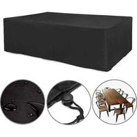 Fundas impermeables para muebles de jardín y patio, 64 tamaños, para lluvia y nieve (negras) (45x40x25cm)