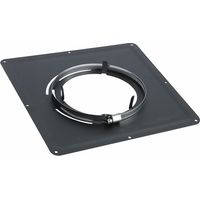 TEN – Plaque de propreté 400x400 noire Ø155 – Montage facile avec collier – Pour espaces confinés – Finition noir mat RAL 9005