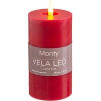 Bougie LED rouge 13 cm