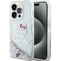 Hello Kitty HKHCP13LLIKHET iPhone 13 Pro / 13 6.1 custodia rigida argento/argento con glitter liquido e ciondoli a forma di testa di gatto