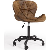 Vintage Office Chair - Vegan Leather - Delare Vintage brown
