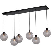 Lampe suspendue Lazise 6x Ø 25cm noir - 2641-05-05-130-25-625