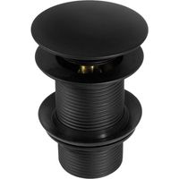 Pop-up drain valve, no overflow, matt black, W/H/D 6.8/7.5/4.2 cm