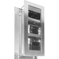 KWC AR WC-Dreifachrollenhalter, HEAVY DUTY, Edelstahl, Unterputz, 240x498x174 mm