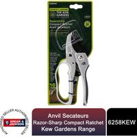 Spear & Jackson Anvil Secateurs, Razorsharp, Compact Ratchet, Kew Gardens Range