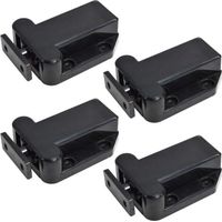 royaluxe-4 pièces Fermeture porte placard Loquets pour placards Fermoirs pour placards Armoire Catches verrou pour armoire de meuble (noir),6.854.31.7cm