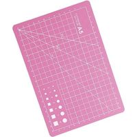BUNTHAUS Tapis de découpe A5 en PVC auto cicatrisant pour tissu, loisirs créatifs, couture, matelassage Rose