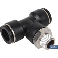 Raccord en T en plastique, connexion instantanée pour tubes de 4 mm à 16 mm