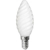 FOX LIGHT Ampoule LED-S19 Filament Flamme opaque torsadée CA35 - E14 - 4W - 4 000K - 425Lm