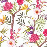 AS Creation Tropical Flowers Wallpaper Multicolour Floral Paste The Wall Vinyl