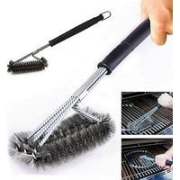 Brosse Barbecue,Nettoyage Grill BBQ,3 en 1 Brosse Barbecue,Acier Inoxydable BBQ Outils Accessoire Barbecue,360° Nettoyer Grille Barbecue,pour Nettoyer Rapidement & Efficacement Tous Les Grils