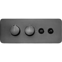BERNSTEIN - Mitigeur thermostatique de douche à encastrer avec corps d'encastrement, 2 sorties - 30x12cm - NT7646 - Noir mat