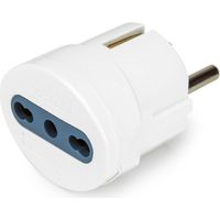 AT-06 Type L (IT) Type F Blanc adaptateur prise d'alimentation - Adaptateurs prises d'alimentation