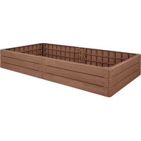 Fixkraft Beetumrandung Braun Rechteck, Hochbeet, Beeteinfassung, Beetbegrenzung