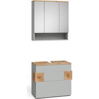 Badmöbel-Set Eden, Grau, 2-teilig, Vicco