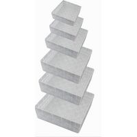 6 Pz Scatola In Tessuto Contenitori Organizer Bagno Armadio Grigio Chiaro 79072