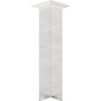 Ilcom FCLI Innenecke für FC-Fußleiste aus Edelstahl 80mm x 20mm x 10mm - Silber satiniert
