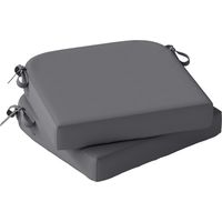 Outsunny Outdoor Chair Seat Cushions Set of 2, Garden Chair Cushions, Grey