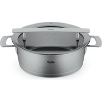 Fissler, Pentola per Arrosti, 24 cm, 3,9 l, Acciaio Inox, Con Coperchio in Vetro, Adatta a Induzione