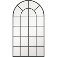 Espejo Decorativo de Pared Moderno Espejo de Pared 65x110 cm Marco de Metal para Salón Entrada Pasillo Negro