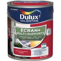 ECRAN+ MULTI-SUPPORTS EXTERIEURE - Peinture en Phase Aqueuse Éxtérieur - Satin Rouge Coquelicot 2 L - Dulux Valentine