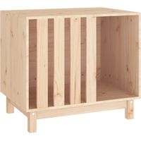 Niche pour chien 70x50x62 cm Bois de pin massif