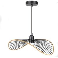Suspension en métal noir et corde D35